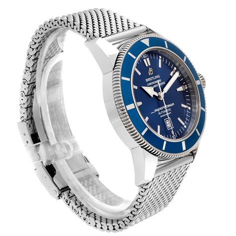 breitling superocean heritage mesh bracelet|Breitling Superocean white dial.